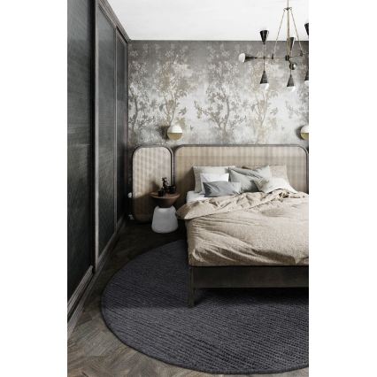 Matto FIR WOOL 160 cm 2600 g/m2 antrasiitti/luonnonväri