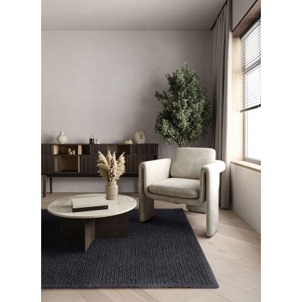 Matto FIR WOOL 70 x 140 cm, 2600 g/m², antrasiitti/luonnonväri