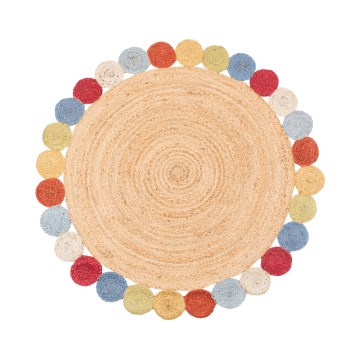 Matto JUTA 120 cm, monivärinen/luonnonväri