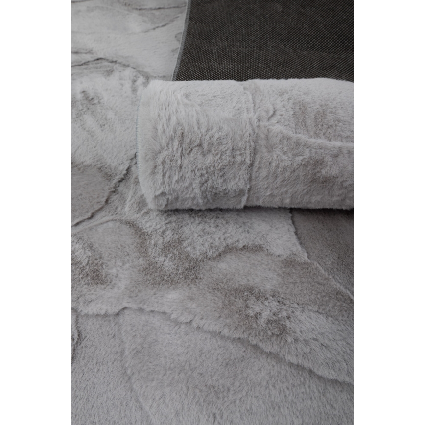 Matto RABBIT 3D 120x170 cm harmaa