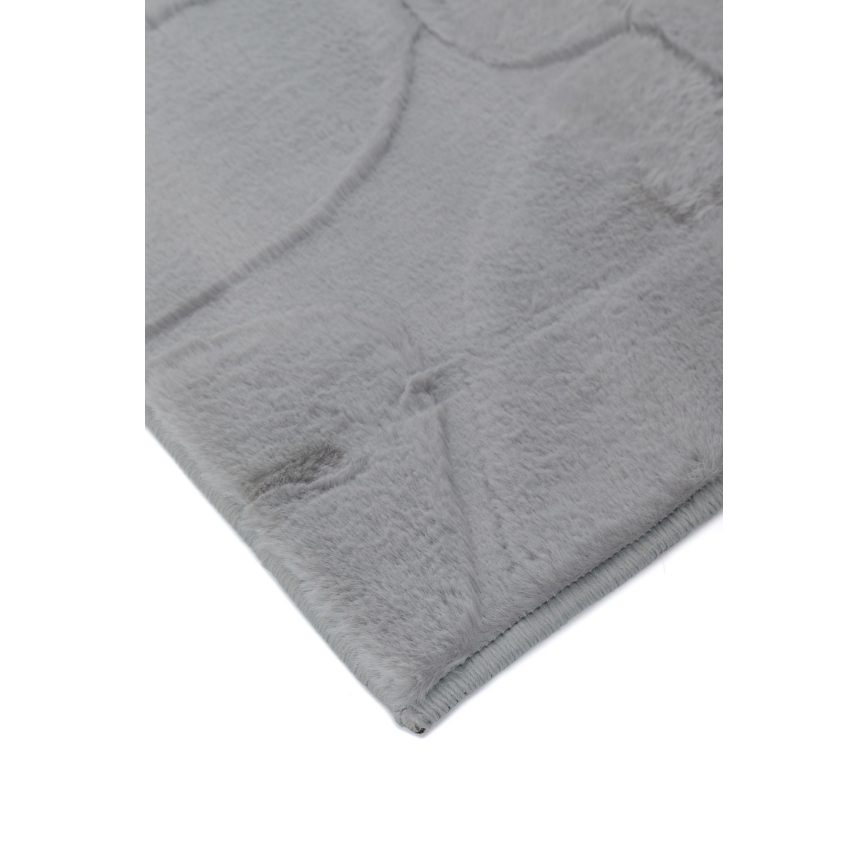 Matto RABBIT 3D 160x230 cm vaaleanharmaa