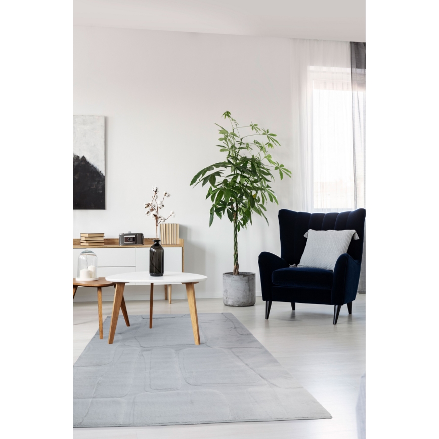 Matto RABBIT 3D 160x230 cm vaaleanharmaa