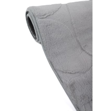 Matto RABBIT 3D 80x150 cm vaaleanharmaa