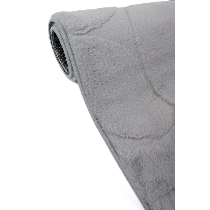 Matto RABBIT 3D 80x150 cm vaaleanharmaa