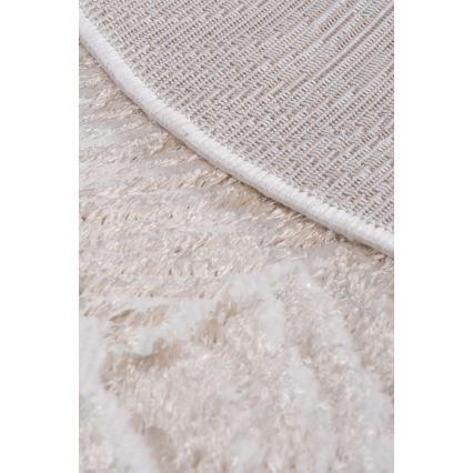 Matto SALAMANCA 100 cm beige/valkoinen/lehtikuvio