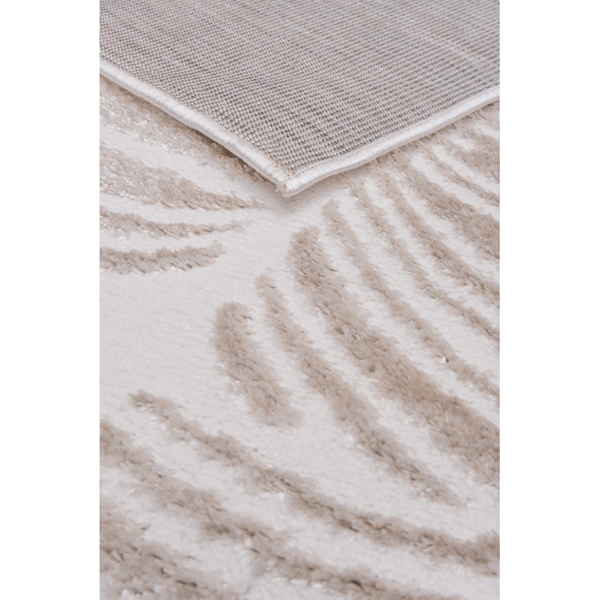 Matto SALAMANCA 120x170 cm beige/valkoinen, lehtikuvioitu
