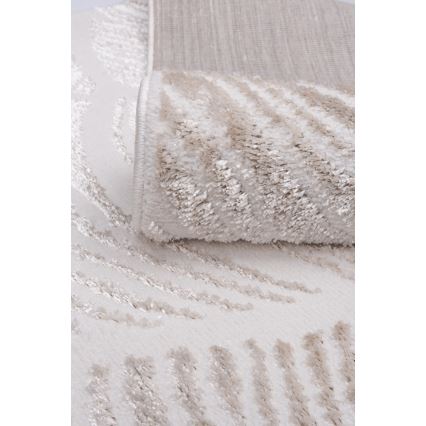 Matto SALAMANCA 67x120 cm beige/valkoinen, lehtikuosi
