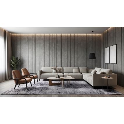 Matto SALAMANCA 67x120 cm harmaa/valkoinen