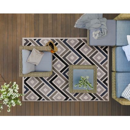 Matto SHIFT 160x220 cm harmaa/sininen/beige
