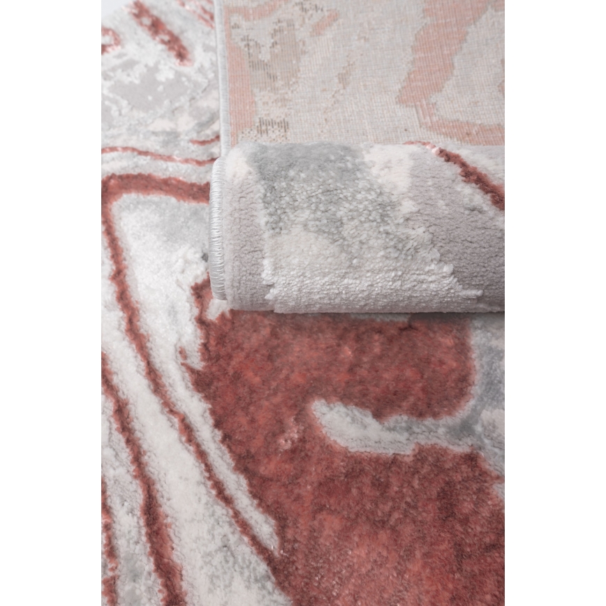 Matto STONE 120x160 cm vaaleanpunainen/harmaa