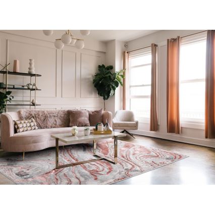 Matto STONE 80x140 cm vaaleanpunainen/harmaa