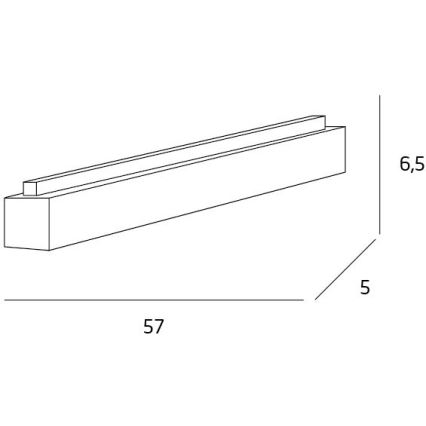 MAXLIGHT C0124 - LED-kattovalaisin LINEAR LED/18W/230V 57 cm valkoinen