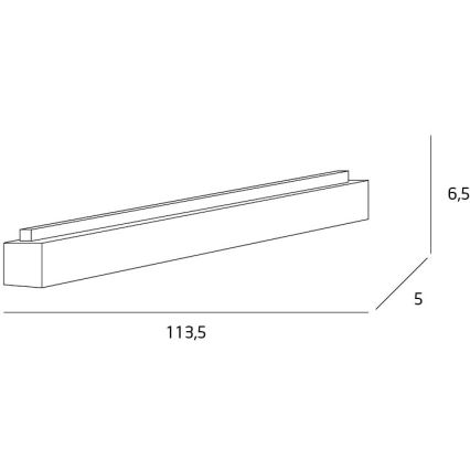MAXLIGHT C0125 - LED-kattovalaisin LINEAR LED/36W/230V 113,5 cm valkoinen