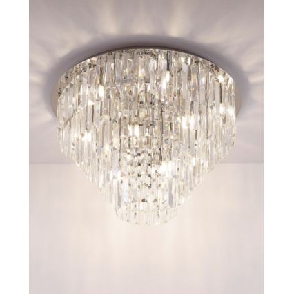 MAXLIGHT C0137 - Kattovalo MONACO 15xG9/40W/230V halkaisija 60 cm kiiltävä kromi