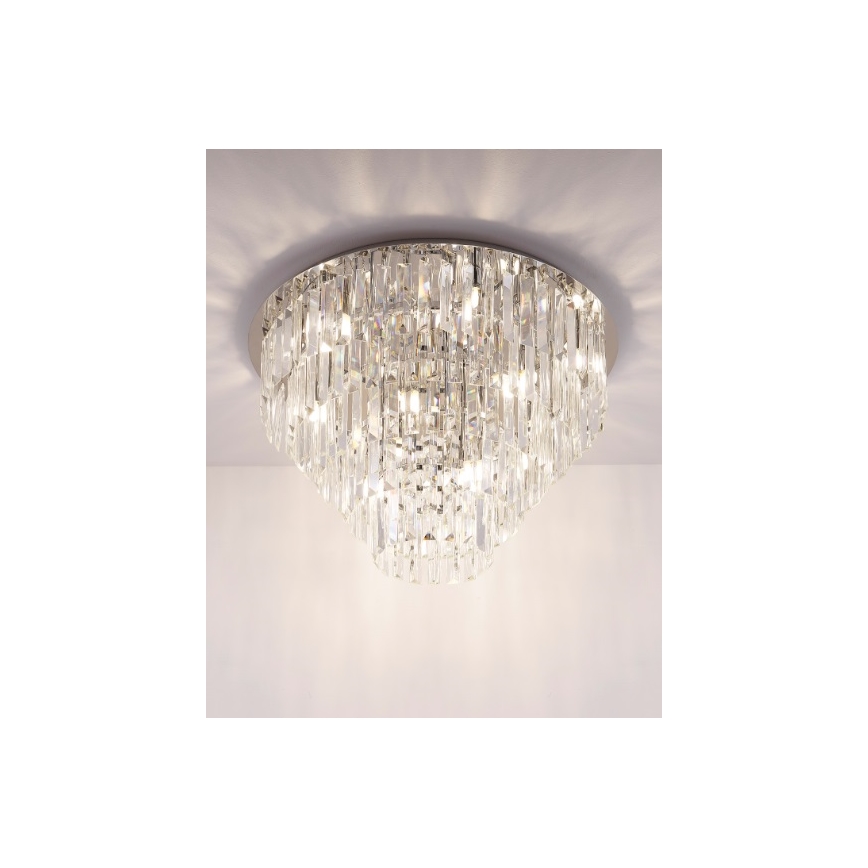 MAXLIGHT C0137 - Kattovalo MONACO 15xG9/40W/230V halkaisija 60 cm kiiltävä kromi