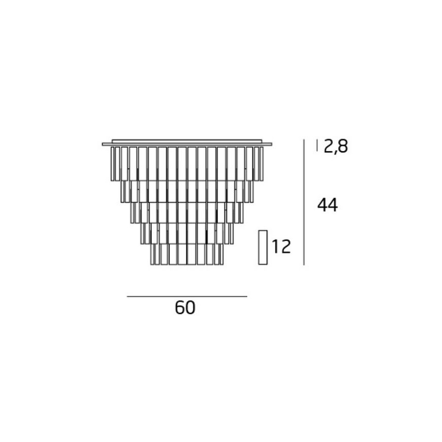 MAXLIGHT C0137 - Kattovalo MONACO 15xG9/40W/230V halkaisija 60 cm kiiltävä kromi