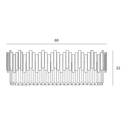 MAXLIGHT C0164 - Kattovalo TREND 15xE14/40W/230V halkaisija 60 cm kulta