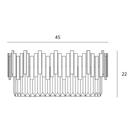 MAXLIGHT C0165 - Kattovalo TREND 8xE14/40W/230V halkaisija 45 cm kulta