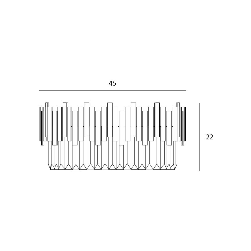 MAXLIGHT C0165 - Kattovalo TREND 8xE14/40W/230V halkaisija 45 cm kulta