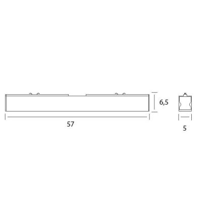 MAXLIGHT C0190 - LED-kattovalaisin LINEAR LED/18W/230V 57 cm musta