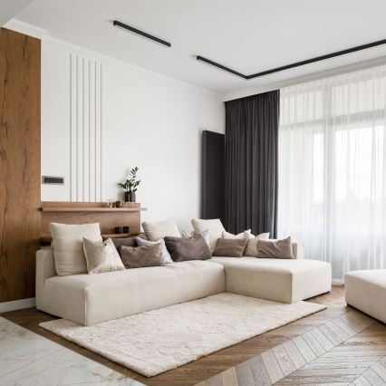 MAXLIGHT C0190D - Himmennettävä LED-kattovalaisin LINEAR LED/18W/230V 57 cm musta