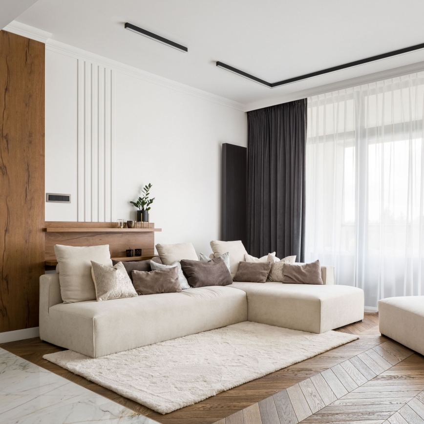 MAXLIGHT C0190D - Himmennettävä LED-kattovalaisin LINEAR LED/18W/230V 57 cm musta