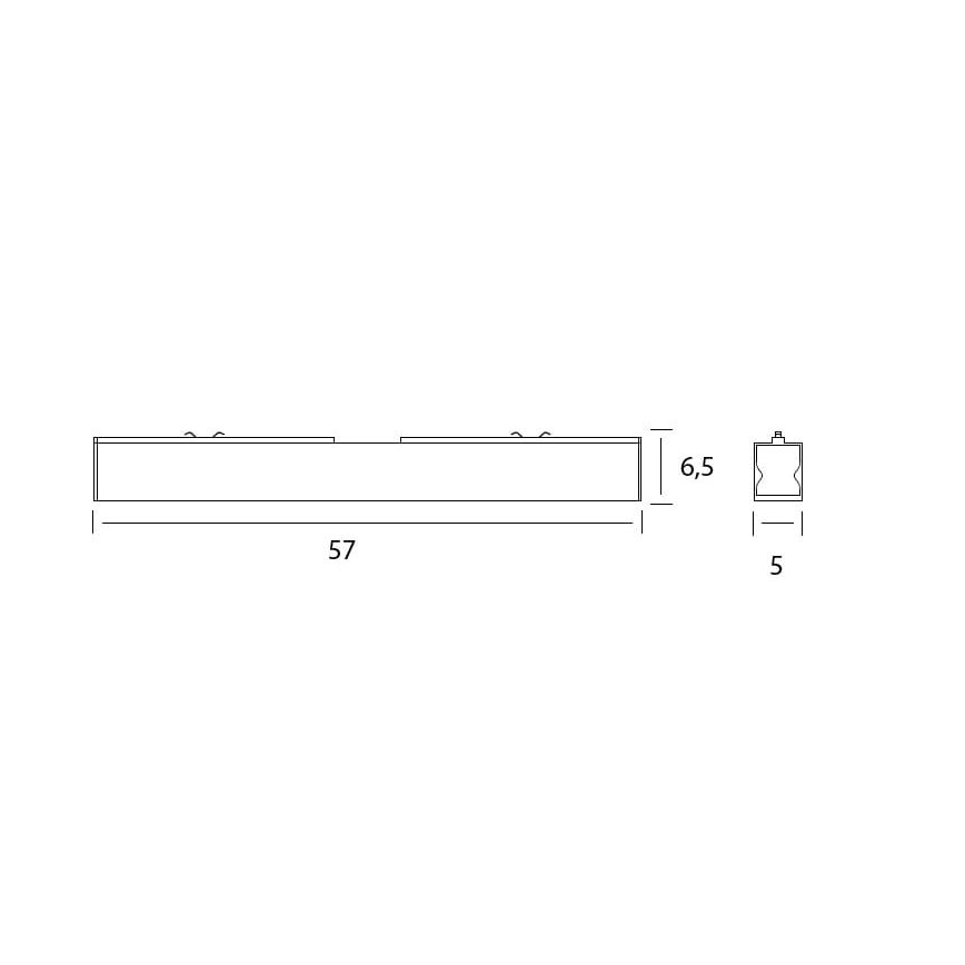 MAXLIGHT C0190D - Himmennettävä LED-kattovalaisin LINEAR LED/18W/230V 57 cm musta