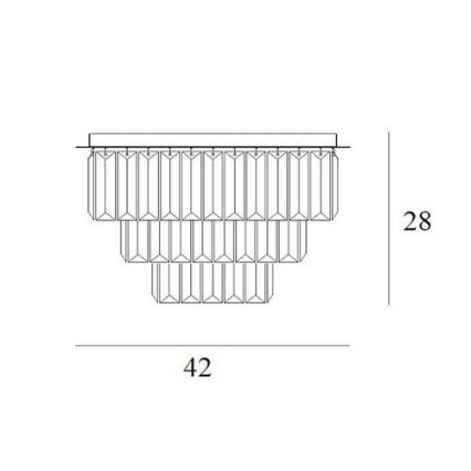 MAXLIGHT C0205 - Kattovalo MONACO 9xG9/40W/230V halkaisija 42 cm kulta