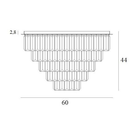 MAXLIGHT C0206 - Kattovalo MONACO 15xG9/40W/230V halkaisija 60 cm kulta