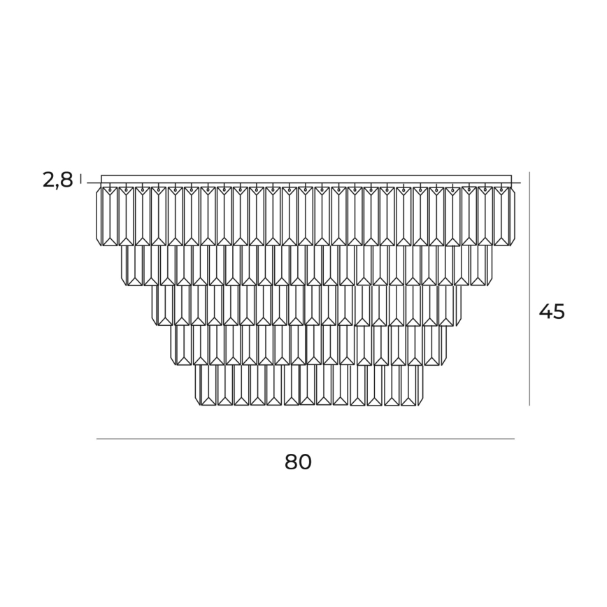 MAXLIGHT C0225 - Kattovalo MONACO 16xG9/40W/230V halkaisija 80 cm kiiltävä kromi