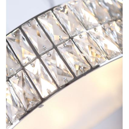 MAXLIGHT P0236 - Kattokruunu johdossa DIAMANTE 5xG9/42W/230V halkaisija 38 cm kiiltävä kromi