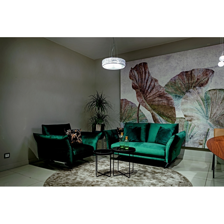 MAXLIGHT P0238 - Kattokruunu johdossa DIAMANTE 6xG9/42W/230V halkaisija 46 cm kiiltävä kromi