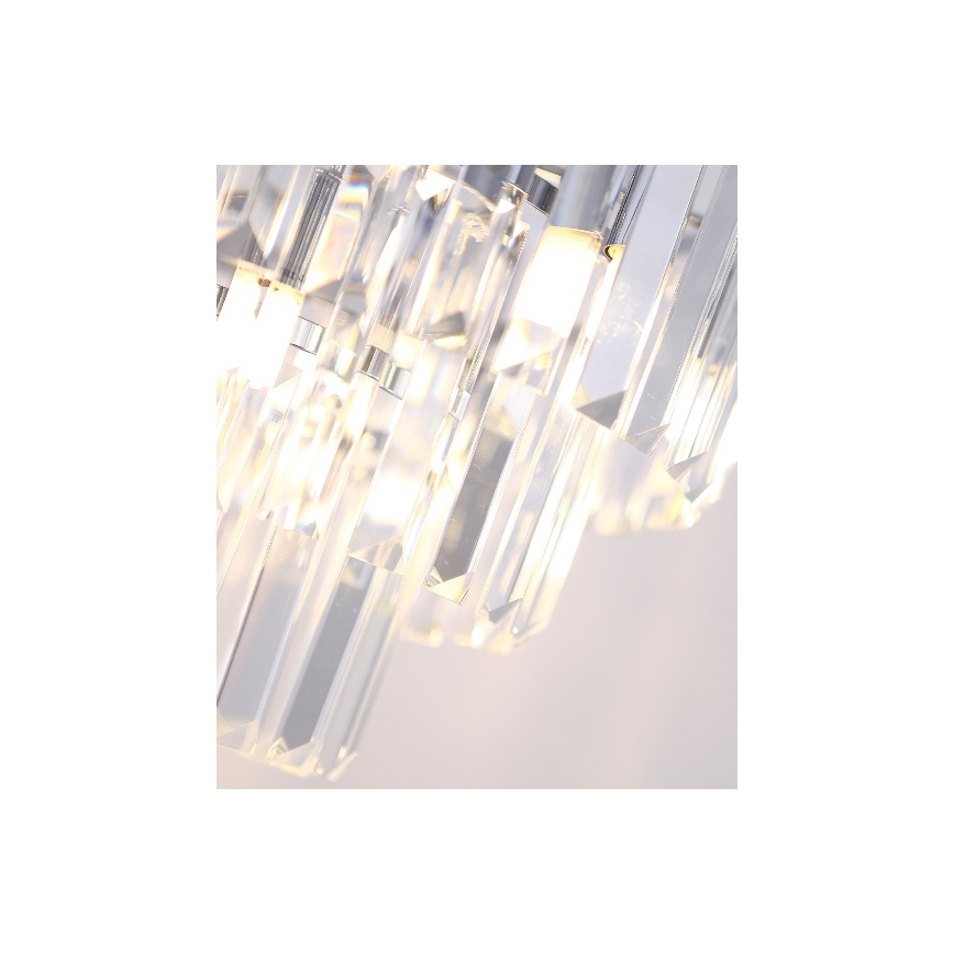 MAXLIGHT P0259 - Kattokruunu johdossa MONACO 9xG9/40W/230V halkaisija 42 cm kiiltävä kromi