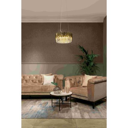 MAXLIGHT P0368 - Kattokruunu johdossa TREND 8xE14/40W/230V halkaisija 45 cm kulta