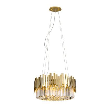 MAXLIGHT P0368 - Kattokruunu johdossa TREND 8xE14/40W/230V halkaisija 45 cm kulta