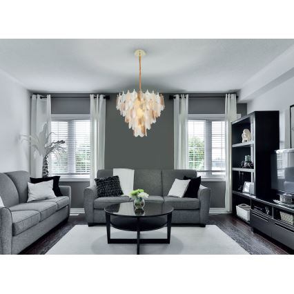 MAXLIGHT P0418 - Kattokruunu ketjussa ARWENA 15xE14/40W/230V halkaisija 80 cm kulta