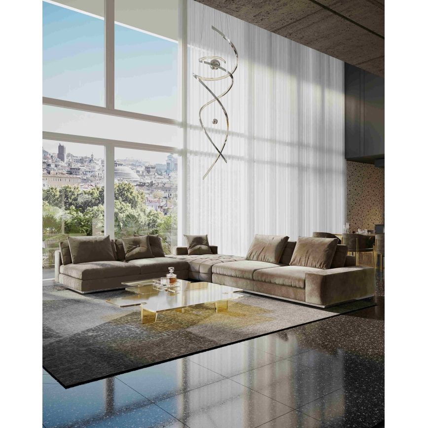 MAXLIGHT P0482D - Himmennettävä LED-kattokruunu johdossa RITZ LED/100W/230V halkaisija 60 cm CRI 90 kiiltävä kromi