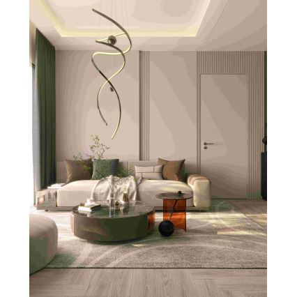 MAXLIGHT P0482D - Himmennettävä LED-kattokruunu johdossa RITZ LED/100W/230V halkaisija 60 cm CRI 90 kiiltävä kromi