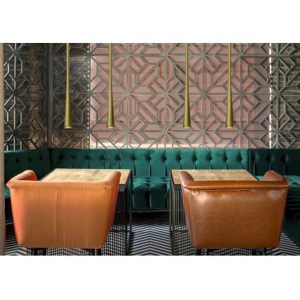 MAXLIGHT P0485 - LED-kattokruunu johdossa KAHVI LED/7W/230V halkaisija 3 cm kulta