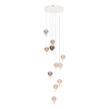 MAXLIGHT P0526D - Himmennettävä LED-kattokruunu johdossa PALLONCINI 11xLED/6W/230V halkaisija 45 cm läpinäkyvä/beige/savuinen