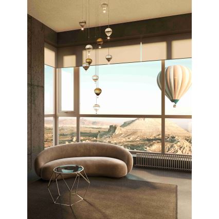 MAXLIGHT P0527 - LED-kattokruunu johdossa PALLONCINI 2xLED/3W/230V halkaisija 12 cm läpinäkyvä