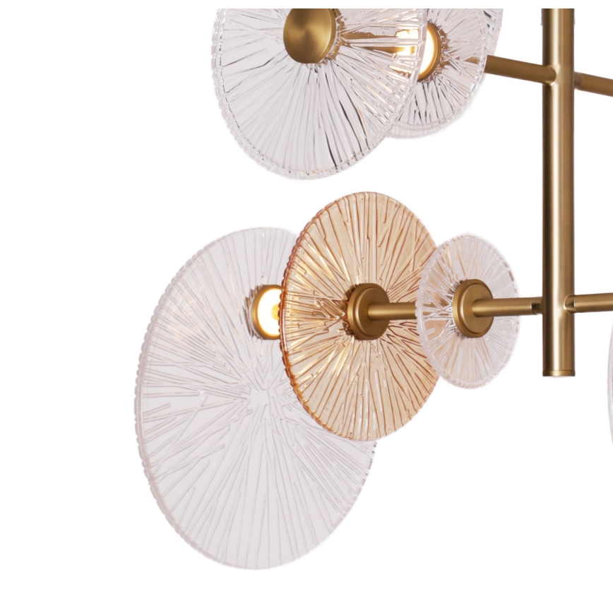 MAXLIGHT P0541 - LED-riipuskattokruunu ALLURE 14xLED/5W/230V halkaisija 60 cm kulta