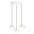 MAXLIGHT P0543 - LED-kattokruunu johdossa LIPARI LED/22W/230V halkaisija 35 cm läpinäkyvä