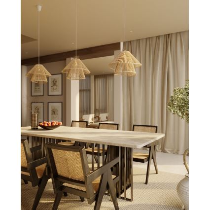 MAXLIGHT P0578 - Kattokruunu johdossa AMALFI 1xE27/15W/230V halkaisija 45 cm beige