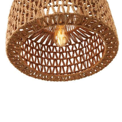 MAXLIGHT P0587 - Kattokruunu johdossa RAFFLE 1xE27/15W/230V halkaisija 40 cm ruskea