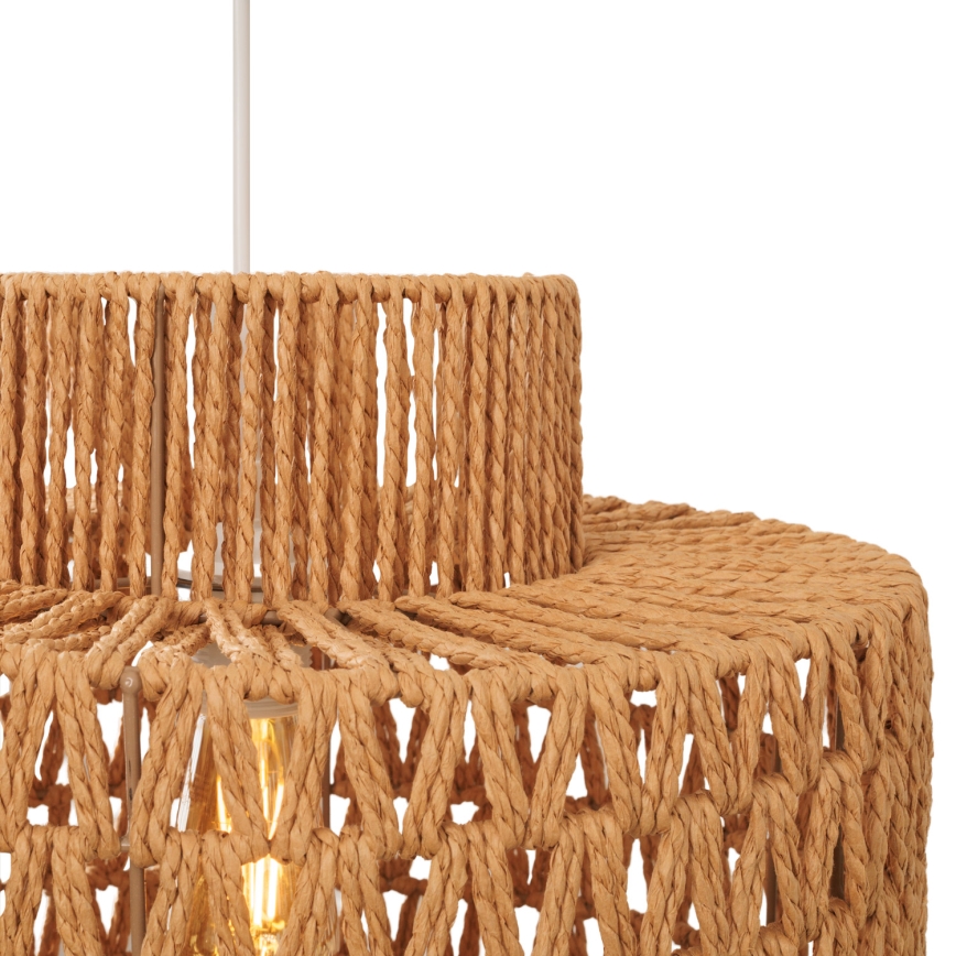 MAXLIGHT P0587 - Kattokruunu johdossa RAFFLE 1xE27/15W/230V halkaisija 40 cm ruskea