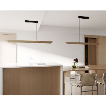 MAXLIGHT P0596 - LED-himmennettävä riippuvalaisin vaijerilla JO-JO LED/40W/230V 2700/4500/5500K kultainen