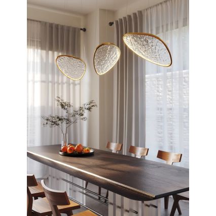 MAXLIGHT P0637D - LED-riippuvalaisin vaijerilla EMPIRE LED/17W/230V, kultainen