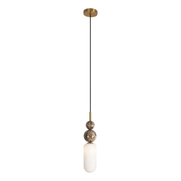 MAXLIGHT P0642 - riippuvalaisin kaapelilla NOVA 1xG9/12W/230V Ø 12 cm kultainen