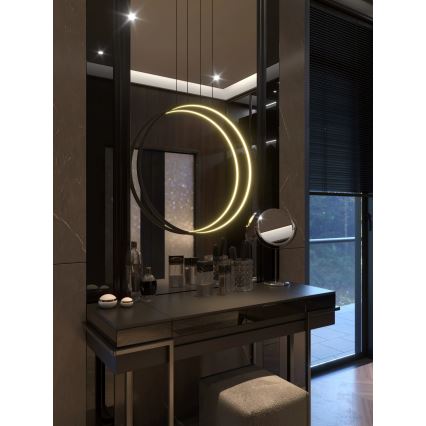 MAXLIGHT P0652 - LED-kylpyhuoneen riippuvalaisin vaijerilla VISUAL VER LED/22W/230V IP44 musta